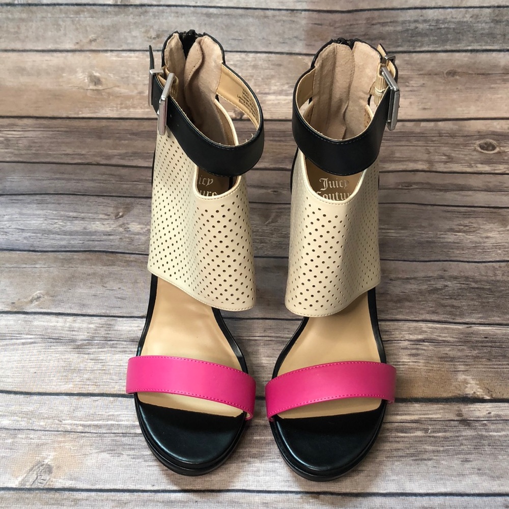 Juicy Couture Nude and Pink Heels - Picture 2 of 7